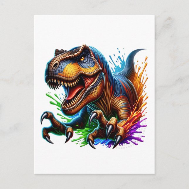 Dinosaure à grains ronds, Carte T-Rex Dino amusant (Devant)