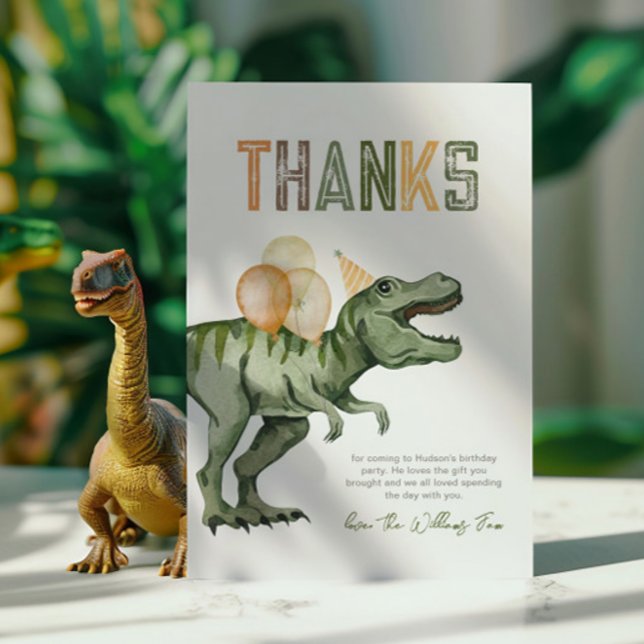 Dinosaure Carte de remerciements (Créateur téléchargé)
