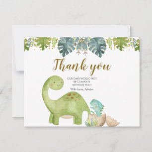 Dinosaure Carte de remerciements floral