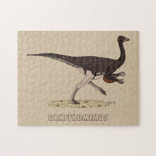 Dinosaure crétacé Ornithomimus Puzzle