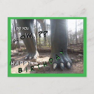 Dinosaure Cust. Carte postale d'anniversaire
