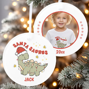 Dinosaure de Noël Santasaurus Nom Ornement photo