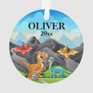 Dinosaure d'ornement de Noël pour enfants personna