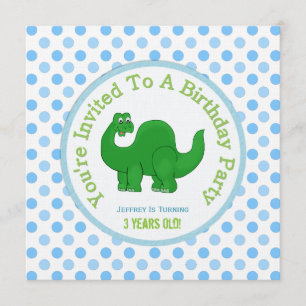 Dinosaure et point de polka : Invitation de partie