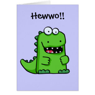 Dinosaure heureux vert mignon