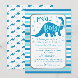 Dinosaure Invitation Baby shower