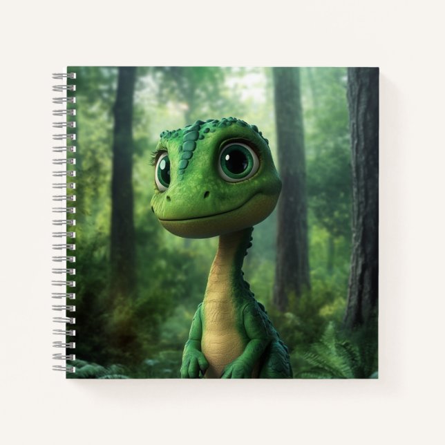 dinosaure mignon Carnet spiral (Devant)