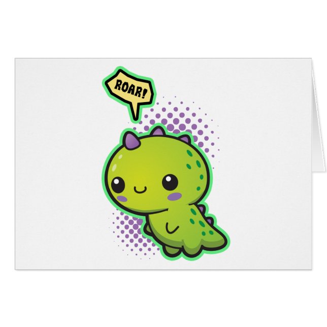 Dinosaure mignon de Kawaii (Devant horizontal)