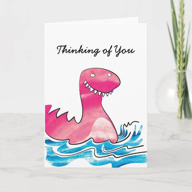 Dinosaure penser à votre carte (Devant)