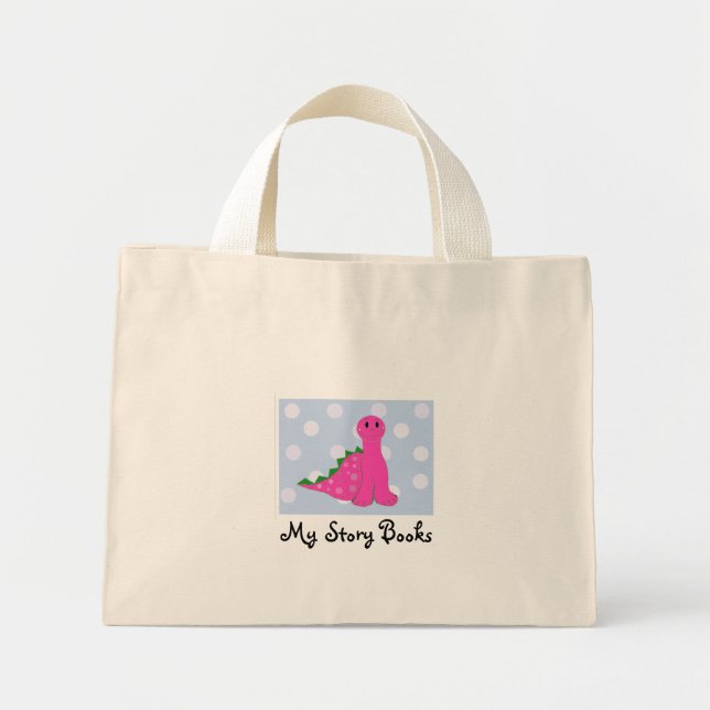 Dinosaure rose Mon sac de livre (Devant)