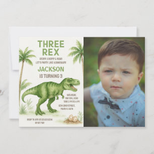 Dinosaure rugissant Invitations d'anniversaire ave
