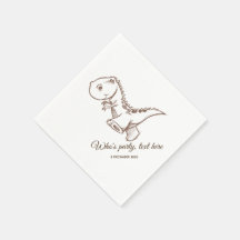 dinosaure, serviettes en papier de cocktail