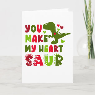 Dinosaure Valentines carte de jour