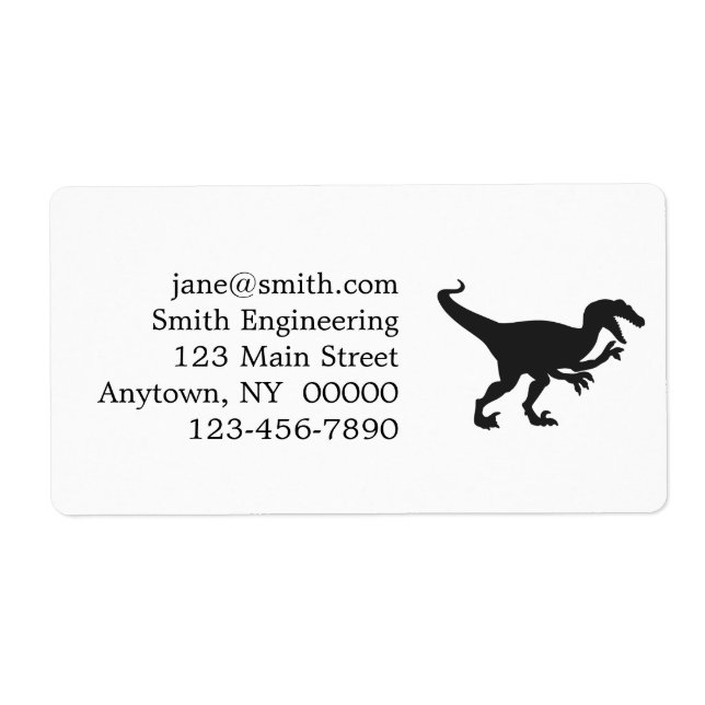 Dinosaure velocirapeur noir - Choisissez la couleu (Devant)