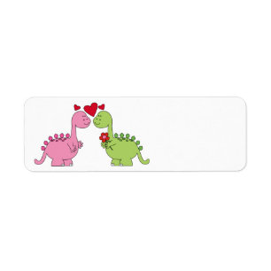 Dinosaures animated mignons de Saint-Valentin