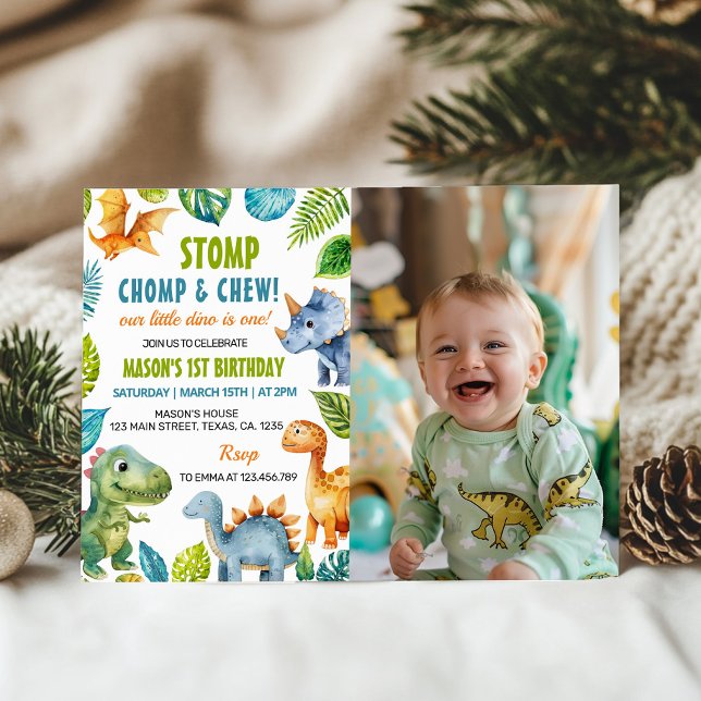 Dinosaures Boy Birthday Invitation (Créateur téléchargé)