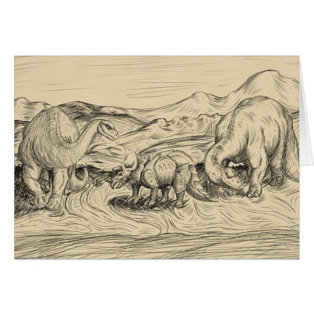 Dinosaures classiques (Devant horizontal)