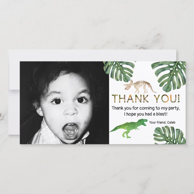 Dinosaures ! Merci pour la fête d'anniversaire des (Devant)