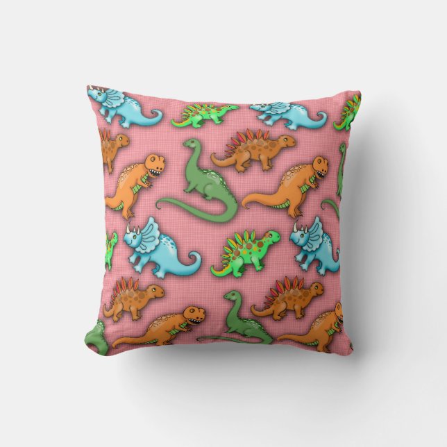 Dinosaures mignons Coussin pour enfants (Recto)