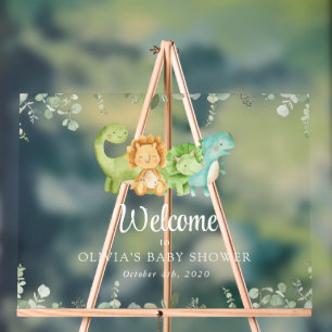 Dinosaures mignons, Jurassique, Baby shower Bienve