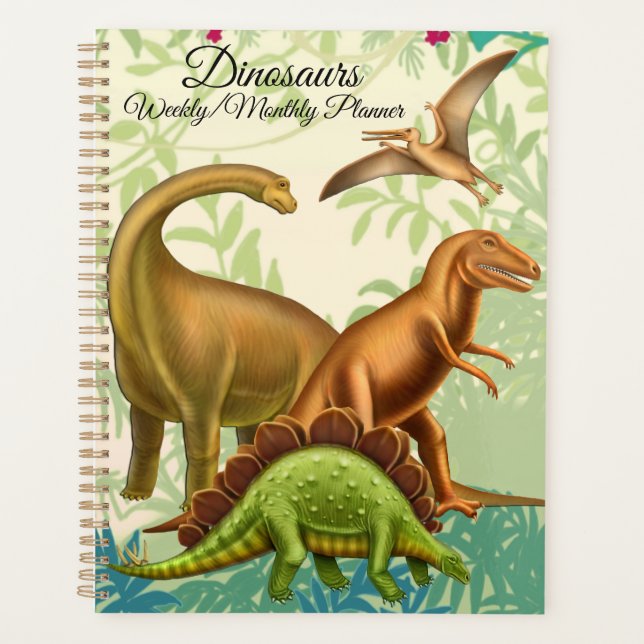 Dinosaures préhistoriques Planificateur mensuel he (Devant)