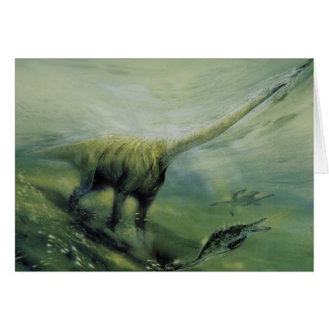 Dinosaures vintages, Brachiosaurus Nager dans l'oc (Devant horizontal)