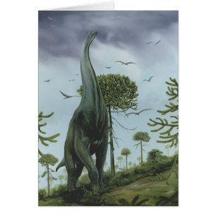 Dinosaures vintages, Sauroposeidon avec oiseaux vo
