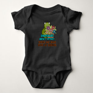 Dinosaurs Aren't Extinct... Cute Hiding Dino Baby Bodysuit