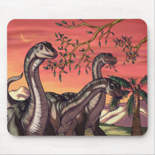 Dinosaurs at Dusk Mouse Pad