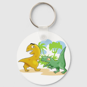 Dinosaurs at Play Keychain