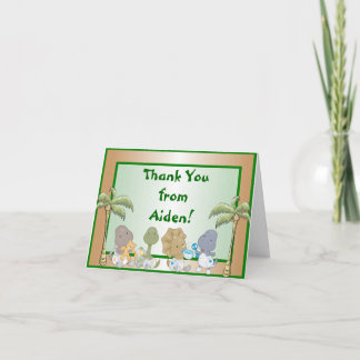 Dinosaurs Babies Thank You Note Card