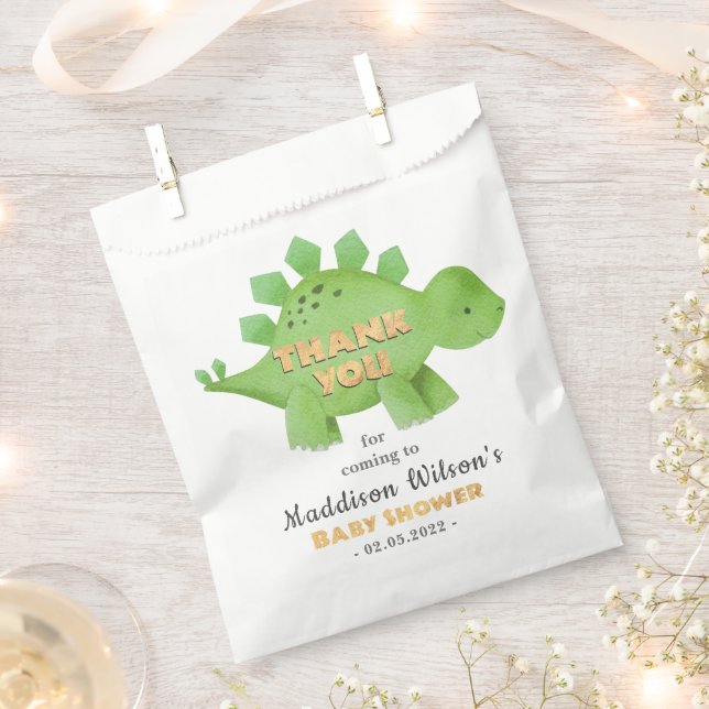 Dinosaurs Baby Shower Favour Bag (Clipped)