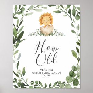 Dinosaurs Baby Shower How Old Were They Game Poster
