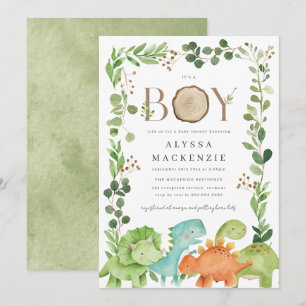 Dinosaurs Baby Shower Invitation