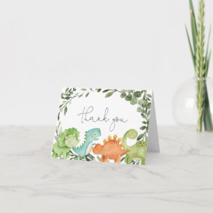 Dinosaurs Baby Shower Thank You Card