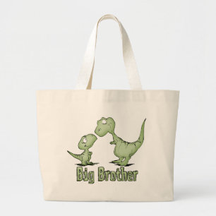 Dinosaurs Big Brother Large Tote Bag