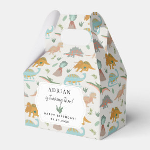 Dinosaurs Boho Prehistoric Party Animals Birthday Favor Box