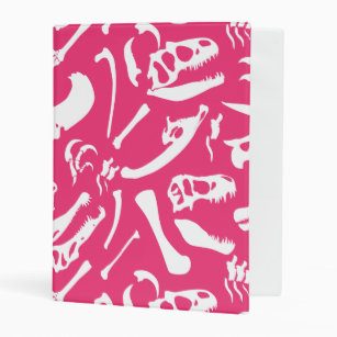 Dinosaurs Bones (Pink) Mini Binder