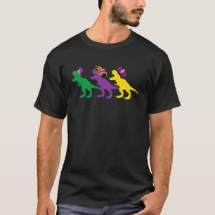 Dinosaurs Carnival Mardi Gras New Orleans Festival T-Shirt