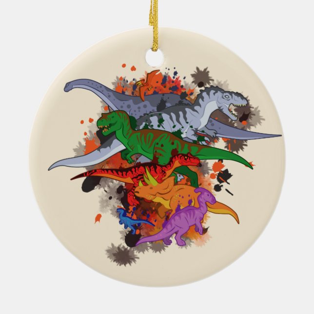 Dinosaurs Ceramic Ornament (Back)