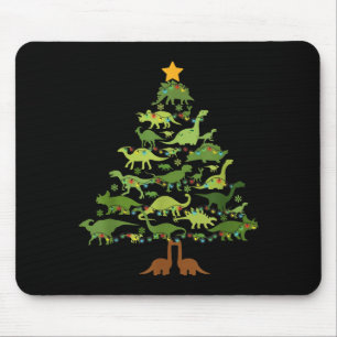 Dinosaurs Christmas Kids Christmas Tree Funny Love Mouse Pad