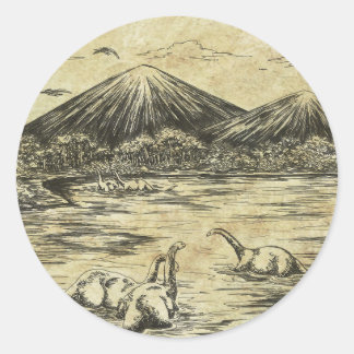 Dinosaurs Classic Round Sticker