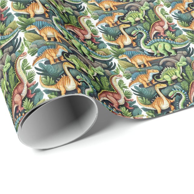 Dinosaurs Design Wrapping Paper (Roll Corner)