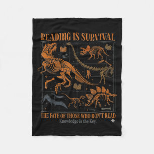 Dinosaurs didn't read funny teacher gift classroom fleece blanket
