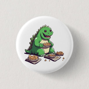 Dinosaurs diet tomorrow 1 inch round button