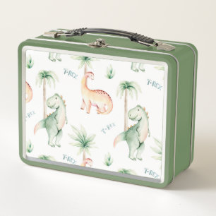 Dinosaurs Double Decker Cooler Metal Lunch Box