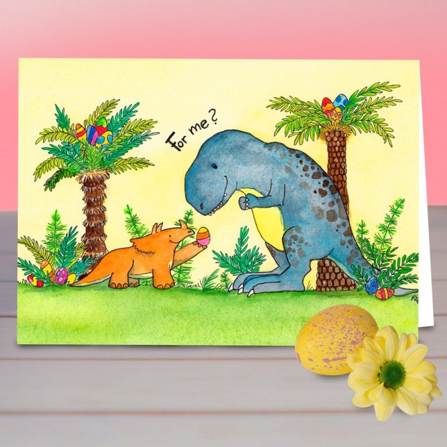 Dinosaurs Easter greeting card by Nicole Janes (Creator Uploaded)