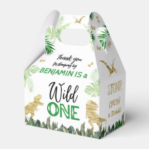Dinosaurs First Birthday Party Wild One Favor Box