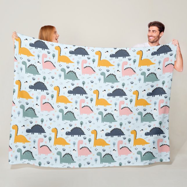 Dinosaurs! Fleece Blanket (In Situ)
