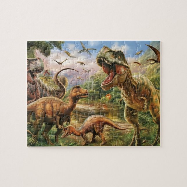 Dinosaurs Floor, Trex Floor, Trex Flooring Jigsaw Puzzle (Horizontal)